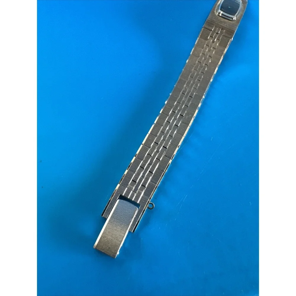 Vintage Seiko 85039M Baguette Watch Silver Tone 17J Hand Winding Japan Daini